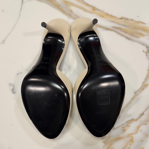 Saint Laurent Women's Beige Open-Toe Mules - Picture 3 of 4